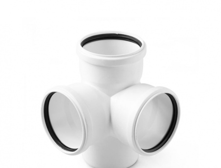 Крестовина полипропилен двухплоскостная 20 мм (серый)