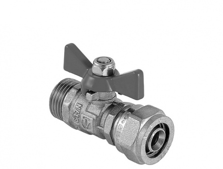 Кран шаровой с обжимным соединением и внутренней резьбой 16х1/2'