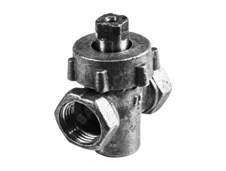 Кран пробковый 11Б6Бк проходной конусный сальниковый муфтовый Ду 25 РУ-10 Т-80 (100) (вд, ж)