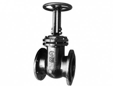 Задвижка чугунная 30ч6бр параллельная с в/ш., фл., Ду 100 Ру-16 Т-225 под эл/п В