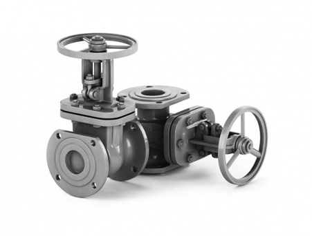 Задвижка 30с527нж с нв/ш., фл., с редуктором Ду 500 Ру-25 Т-300 (вд, п, мс, н/п, ам)